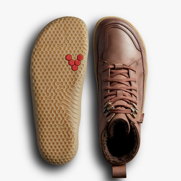 Vivobarefoot Gobi Boot Warmlined Womens in Bark - Picture 2 of 7